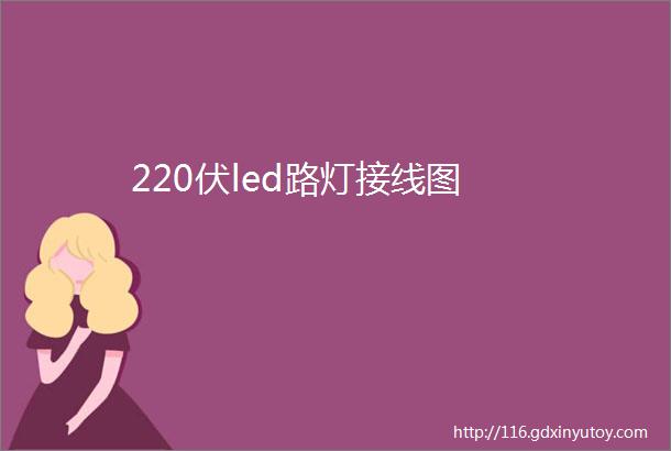 220伏led路灯接线图