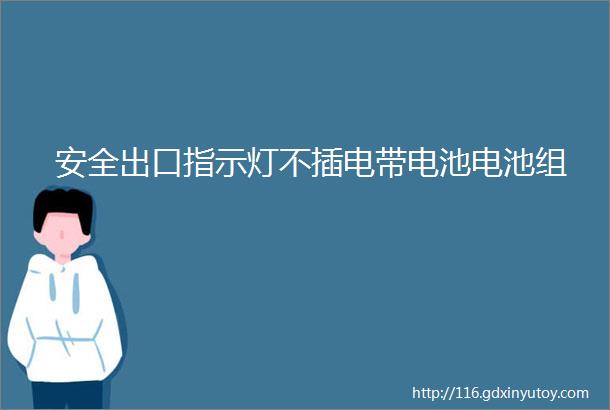 安全出口指示灯不插电带电池电池组